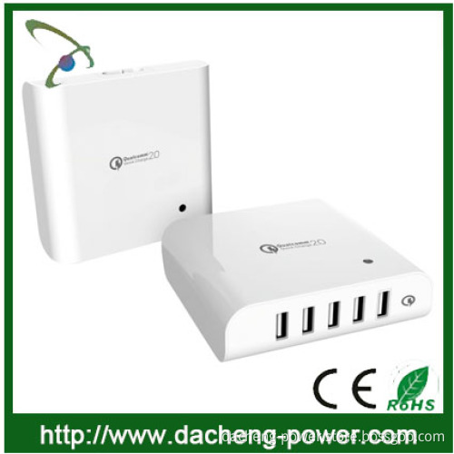 QC2.0 quick charger portable usb charger output 5v/9v/12v with Five-Ports 40W